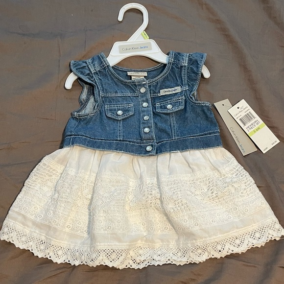 Calvin Klein Other - Baby Calvin Klein Jean & Cotton Crochet/Lacey Dress